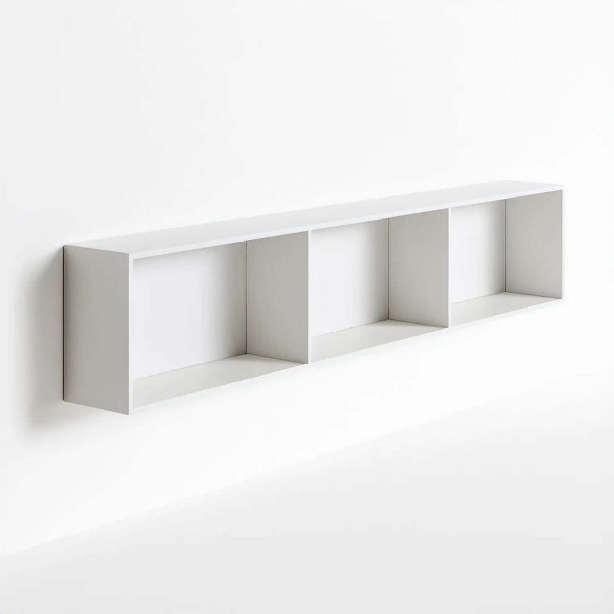 Wisząca szafka RTV biała 120 × 30 × 30 cm z laminowanej płyty wiórowej